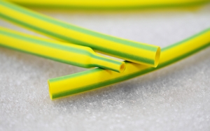 Yellow/Green Striped Heat Shrink Tubing