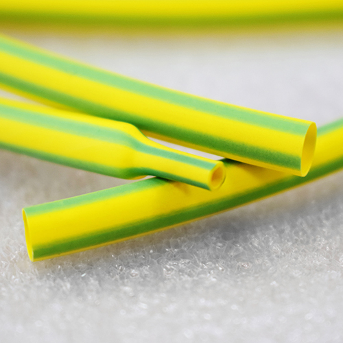 Yellow/Green Striped Heat Shrink Tubing